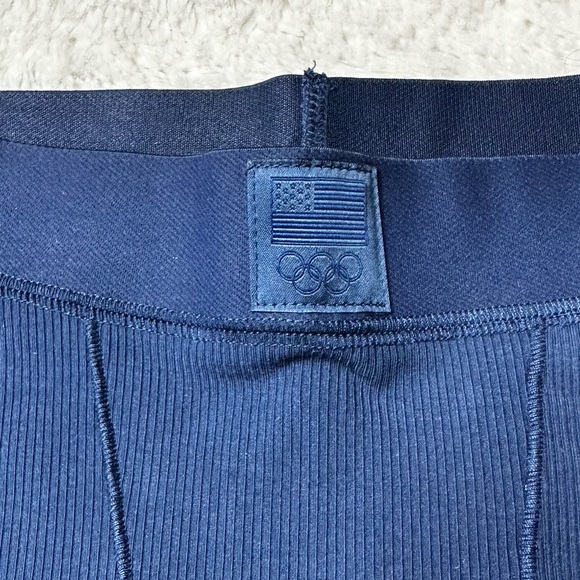 NWT Skims Team USA Limited Edition Ribbed Loungewear Leggings Navy Women’s XXS - Picture 5 of 11